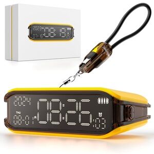 Yellow Digital Alarm Clock